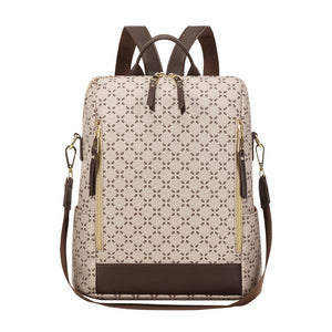 Floral Embossed Travel Backpack – Waterproof PVC (Unisex - Dazzling Beauty Solution