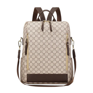 Floral Embossed Travel Backpack – Waterproof PVC (Unisex - Dazzling Beauty Solution