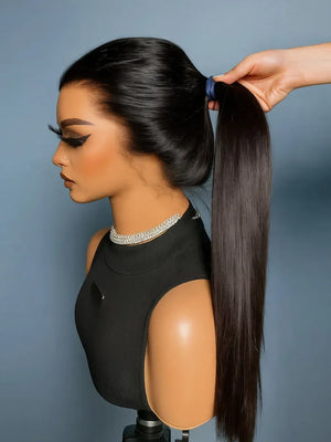 30 Inch Full Lace Human Hair Drawstring Wig - Dazzling Beauty Solution