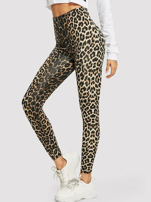 Women’s Leopard Print High-Waist Leggings – Push-Up Gym Pants - Dazzling Beauty Solution