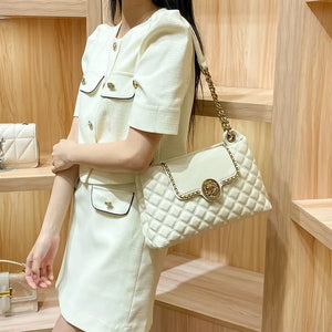 2025 Luxe Chain Shoulder Bag – Genuine Leather - Dazzling Beauty Solution