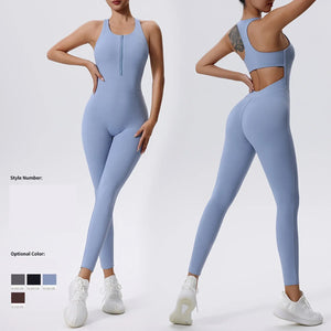Women’s All-in-One Yoga Jumpsuit – Sleeveless Slim Fit Activewear - Dazzling Beauty Solution