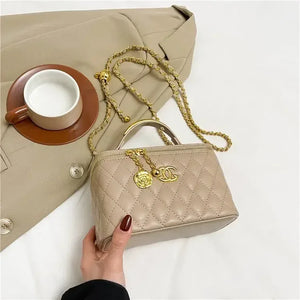 2025 Diamond Chain Box Bag – Chanel style Shoulder & Crossbody Style - Dazzling Beauty Solution