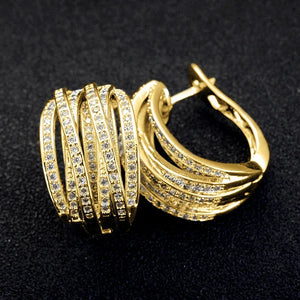 Silver Cross Hoop Earrings for Women â Cubic Zirconia Crystal - Dazzling Beauty Solution