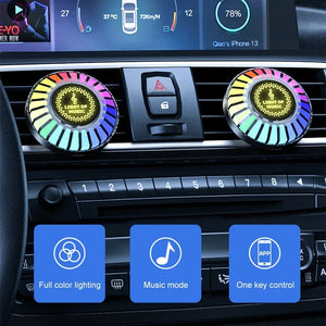 Vehicle Rhythm Fragrance LED Lamp – Sound-Controlled Ambient Light with App & Perfume - Dazzling Beauty Solution