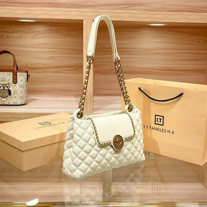 2025 Luxe Chain Shoulder Bag – Genuine Leather - Dazzling Beauty Solution