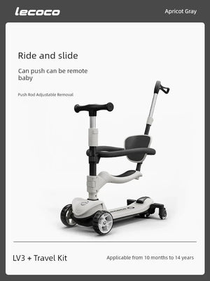 3-in-1 Kids Scooter & Ride-On for Ages 2-6 - Dazzling Beauty Solution