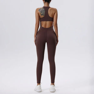 Women’s All-in-One Yoga Jumpsuit – Sleeveless Slim Fit Activewear - Dazzling Beauty Solution