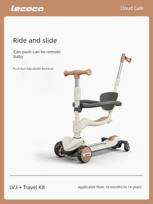 3-in-1 Kids Scooter & Ride-On for Ages 2-6 - Dazzling Beauty Solution