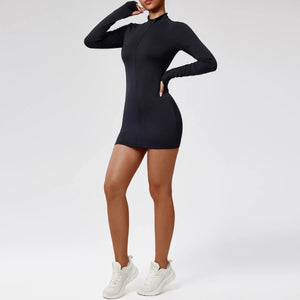 Women’s Zipper Front Yoga Jumpsuit – Slim Fit Activewear Bodysuit - Dazzling Beauty Solution