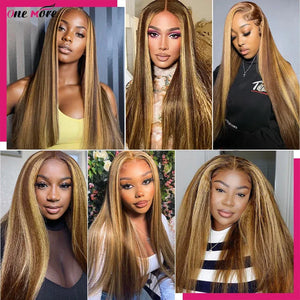 Ombre Light Yaki Straight Human Hair Bundles – Brazilian Weave Extensions - Dazzling Beauty Solution