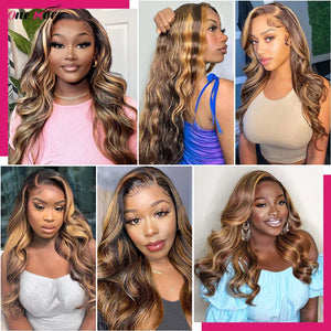 Honey Blonde Body Wave Bundles with 5x5 Closure – Ombre Human Hair - Dazzling Beauty Solution