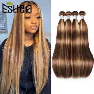 Dark Blonde Straight Hair Bundles – Brazilian Remy Human Hair Extensions - Dazzling Beauty Solution