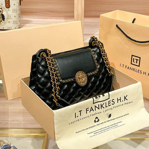 2025 Luxe Chain Shoulder Bag – Genuine Leather - Dazzling Beauty Solution
