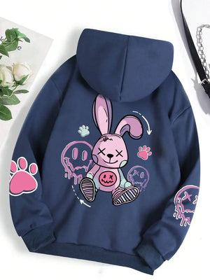 Oversized Printed Hip Hop Women's Hoodie - Dazzling Beauty Solution