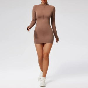 Women’s Zipper Front Yoga Jumpsuit – Slim Fit Activewear Bodysuit - Dazzling Beauty Solution