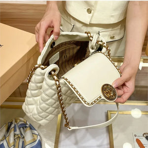 2025 Luxe Chain Shoulder Bag – Genuine Leather - Dazzling Beauty Solution