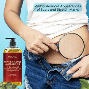 100% Pure Organic Lavender & Frankincense Massage Body Oil – Relaxing, Anti-Cellulite & Sore Muscle Relief - Dazzling Beauty Solution