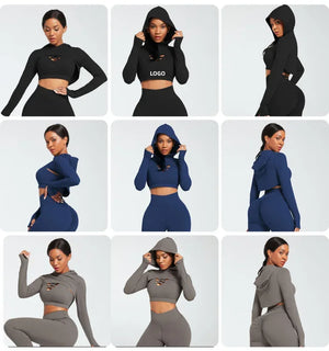 Custom Logo 3-Piece Seamless Fitness Activewear Set – High-Waist Yoga Outfit - Dazzling Beauty Solution