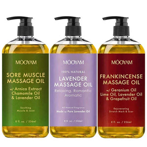 100% Pure Organic Lavender & Frankincense Massage Body Oil – Relaxing, Anti-Cellulite & Sore Muscle Relief - Dazzling Beauty Solution