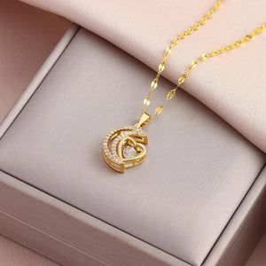 Sweet Sexy Beating Heart Pendant Necklace – Stainless Steel Luxury Jewelry - Dazzling Beauty Solution