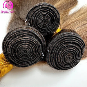 P4/27 Straight Highlight Human Hair Bundles Bone Straight Blonde Remy Extensions 100% Brazilian Human Hair | Dazzling Beauty Solution - Dazzling Beauty Solution
