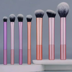 7/8pcs Soft Makeup Brush Set – Foundation, Blush, Eyeshadow Tools - Dazzling Beauty Solution