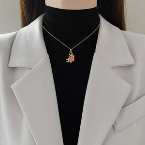 316L Stainless Steel Colorful Crab Pendant Necklace - Dazzling Beauty Solution