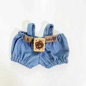 Stylish Overalls for Labubu Doll (15–17cm) – Pink, Blue, White, Brown, Black - Dazzling Beauty Solution