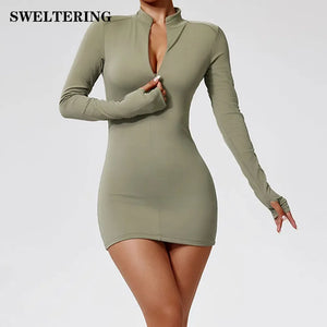 Women’s Zipper Front Yoga Jumpsuit – Slim Fit Activewear Bodysuit - Dazzling Beauty Solution