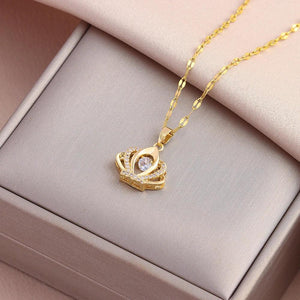 Sweet Sexy Beating Heart Pendant Necklace – Stainless Steel Luxury Jewelry - Dazzling Beauty Solution