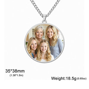 Custom Photo Necklace – Personalized Stainless Steel Picture Pendant - Dazzling Beauty Solution