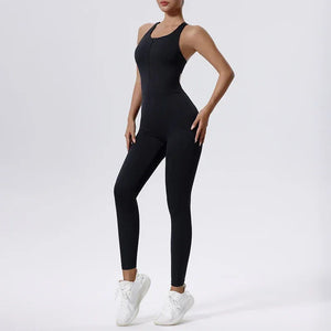 Women’s All-in-One Yoga Jumpsuit – Sleeveless Slim Fit Activewear - Dazzling Beauty Solution