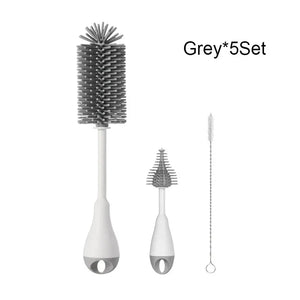 Electric Bottle Brush Cleaner Set – 360° Silicone Bottle & Nipple Scrubber with Straw Brush for New Moms - Dazzling Beauty Solution