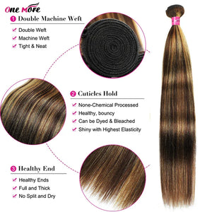 Ombre Light Yaki Straight Human Hair Bundles – Brazilian Weave Extensions - Dazzling Beauty Solution
