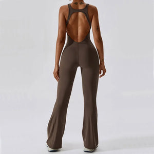 Solid Yoga Jumpsuit – Sleek, Supportive, & Sculpting - Dazzling Beauty Solution