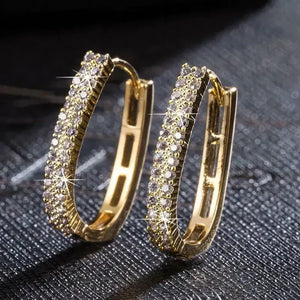 Silver Cross Hoop Earrings for Women â Cubic Zirconia Crystal - Dazzling Beauty Solution
