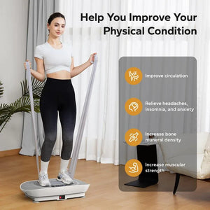 Vibration Plate Exercise Machine - Bluetooth Music & 400LBS Capacity Vibration Plate for Lymphatic Drainage Success - Dazzling Beauty Solution