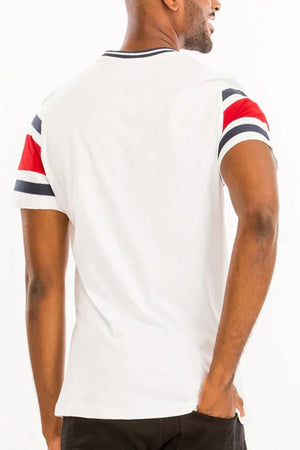 COTTON THREE STRIPE TSHIRT - Dazzling Beauty Solution