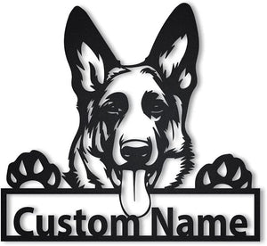 Collie Iron Art Silhouette Wall Pendant – Animal Shape Home Décor - Dazzling Beauty Solution