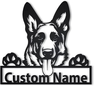 Collie Iron Art Silhouette Wall Pendant – Animal Shape Home Décor - Dazzling Beauty Solution