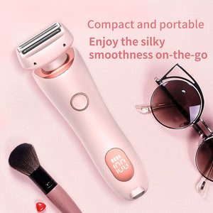 2-in-1 Rechargeable Epilator & Hair Removal Trimmer – Face, Body, Bikini, Legs & Underarms - Dazzling Beauty Solution