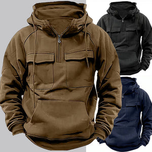 Men's Zip-up Hoodies Sweatshirt With Drawstring And Pocket Design Fashion Casual Sports Sweatshirt - Dazzling Beauty Solution