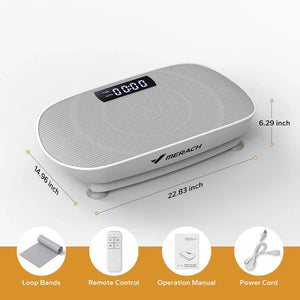 Vibration Plate Exercise Machine - Bluetooth Music & 400LBS Capacity Vibration Plate for Lymphatic Drainage Success - Dazzling Beauty Solution