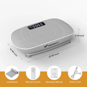 Vibration Plate Exercise Machine - Bluetooth Music & 400LBS Capacity Vibration Plate for Lymphatic Drainage Success - Dazzling Beauty Solution