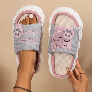Cute Cartoon Kitten Home Slippers For Women - Dazzling Beauty Solution