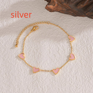 Ins Love Bracelet Stainless Steel Dripping Heart Bracelet Fashion Valentine's Day Jewelry Gift - Dazzling Beauty Solution