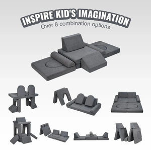 Modular Kids Play Sofa – Soft Suede Convertible Couch for Toddlers - Dazzling Beauty Solution