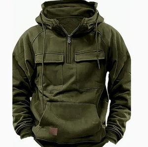 Men's Zip-up Hoodies Sweatshirt With Drawstring And Pocket Design Fashion Casual Sports Sweatshirt - Dazzling Beauty Solution