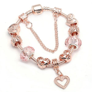 Fashion Love Geometric Rose Gold Bracelet Women's Jewelry - Dazzling Beauty Solution